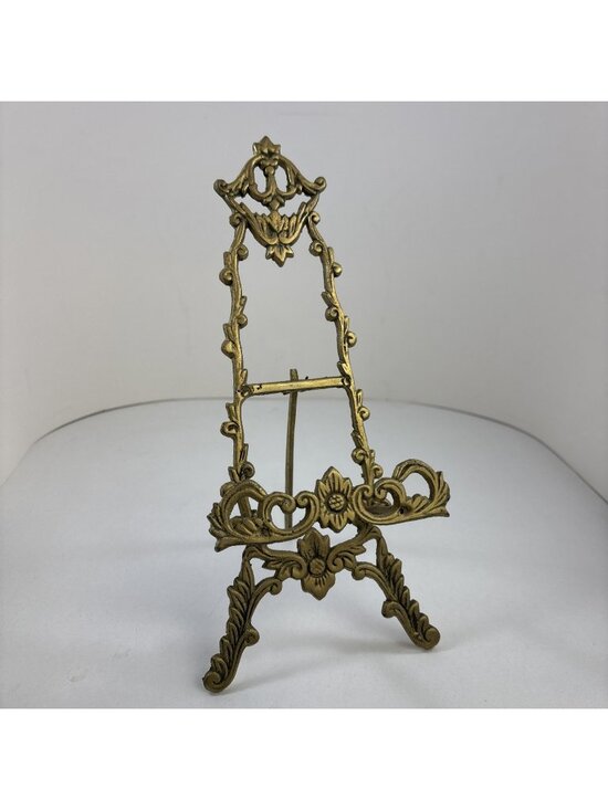 Unbranded Other - VINTAGE VICTORIAN ORNATE BRASS EASEL PHOTO HOLDER